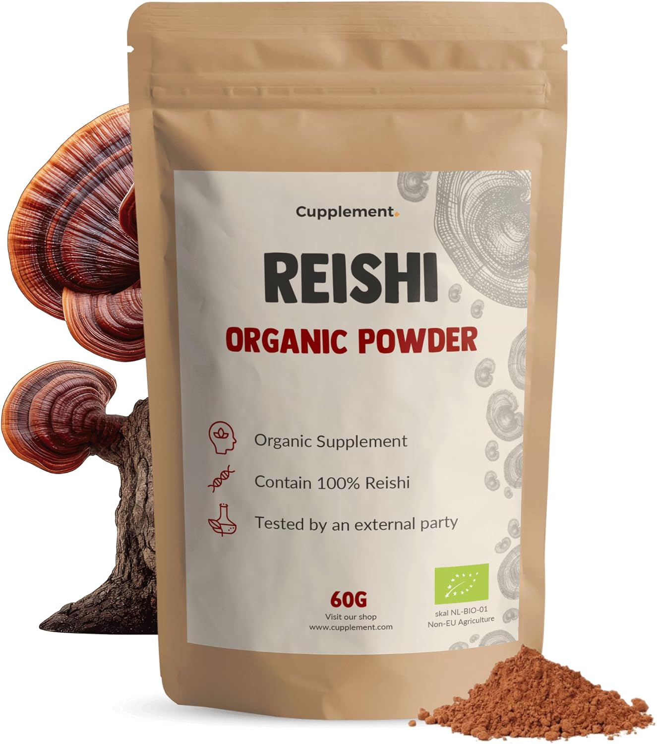 Reishi Ekologiskt Pulver